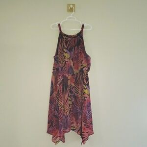 Lane Bryant Floral Sundress 22/24 2X Multicolor Tropical Vacation ***Minor Flaw
